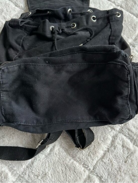 Victoria Secret PINK | Black Rhinestone Canvas Stud Backpack  display picture 2